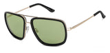 Gold Square Full Rim Unisex Sunglasses by Vincent Chase Polarized-146645