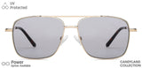 Gold Square Full Rim Unisex Sunglasses by Vincent Chase-148882