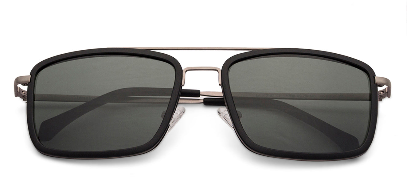 Grey Rectangle Full Rim Unisex Sunglasses by Vincent Chase Polarized-138639