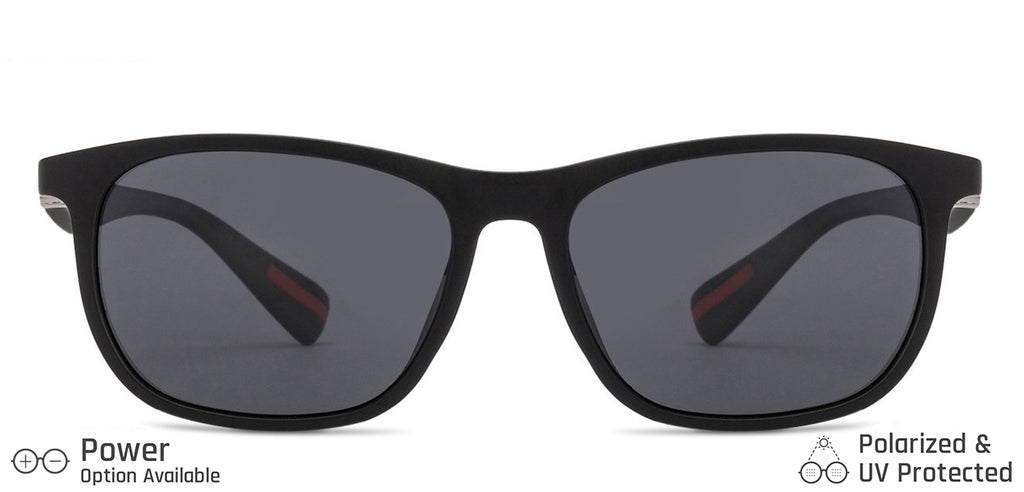 Black Wayfarer Full Rim Unisex Sunglasses by Vincent Chase Polarized-138641
