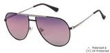 Silver Aviator Full Rim Narrow Unisex Sunglasses by Vincent Chase Polarized-146397