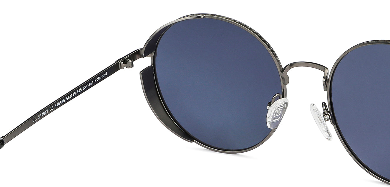 Grey Round Full Rim Unisex Sunglasses by Vincent Chase Polarized-148566