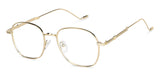 Gold Square Full Rim Unisex Eyeglasses by Vincent Chase-148571