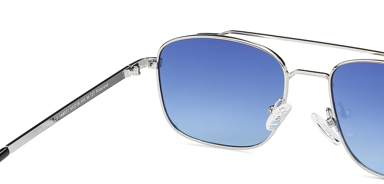 Silver Square Full Rim Unisex Sunglasses by Vincent Chase-148911