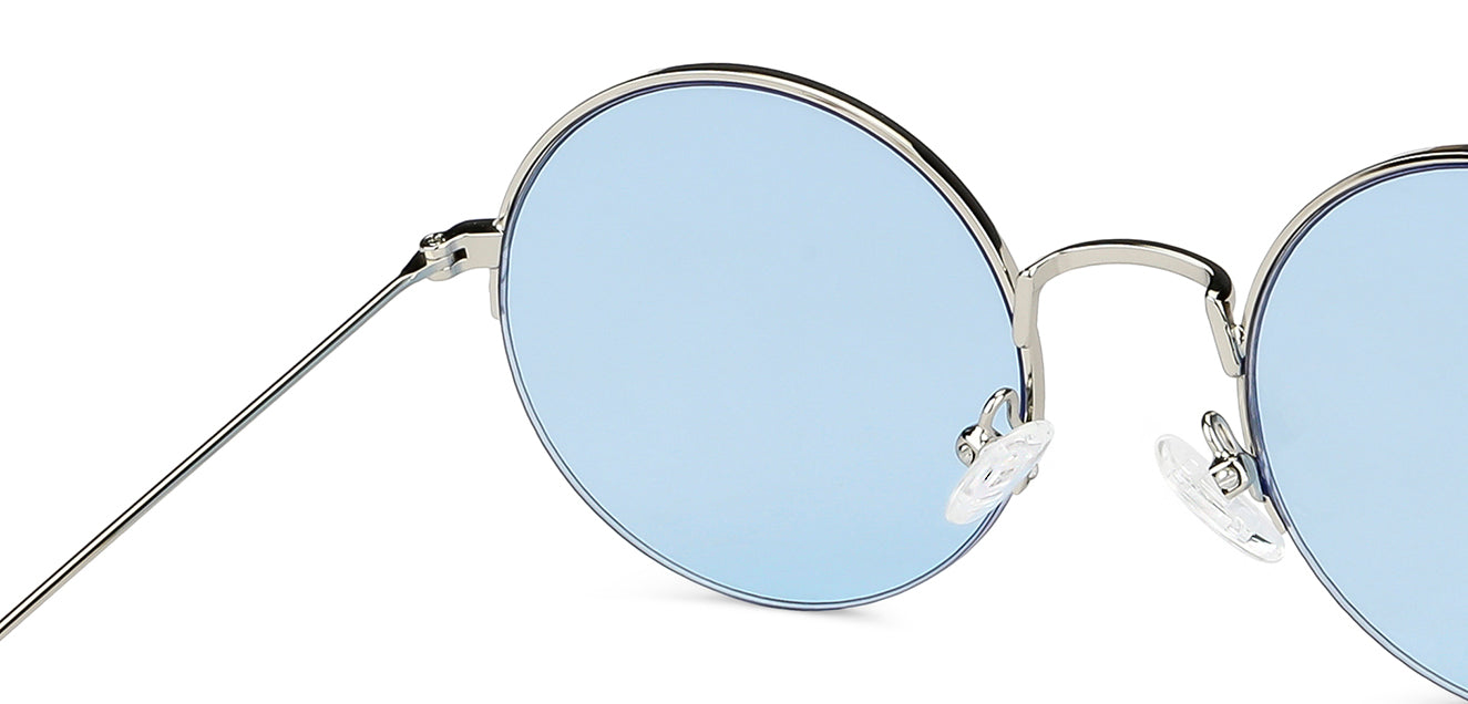 Silver Round Half Rim Unisex Sunglasses by Vincent Chase-148932