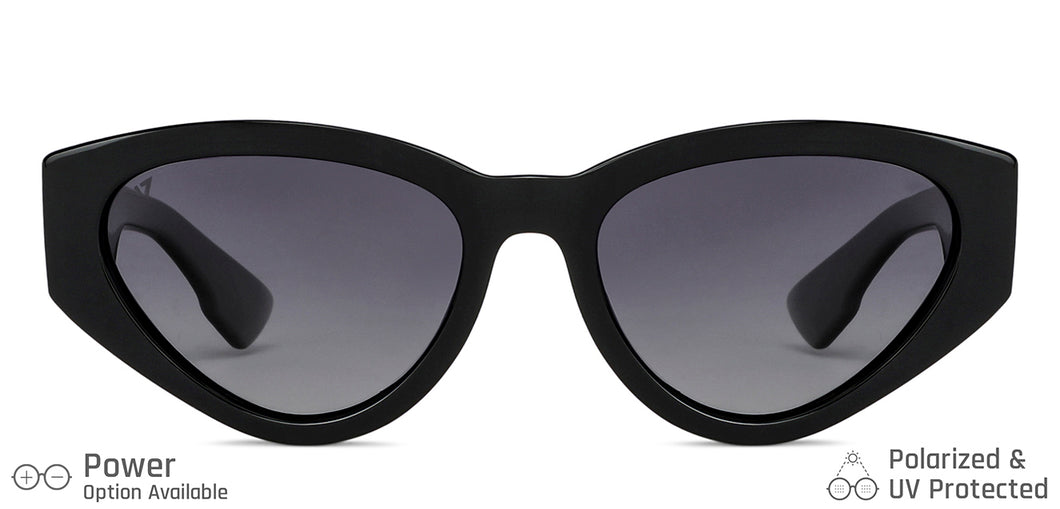 Black Cat Eye Full Rim Women Sunglasses by Vincent Chase Polarized-148939