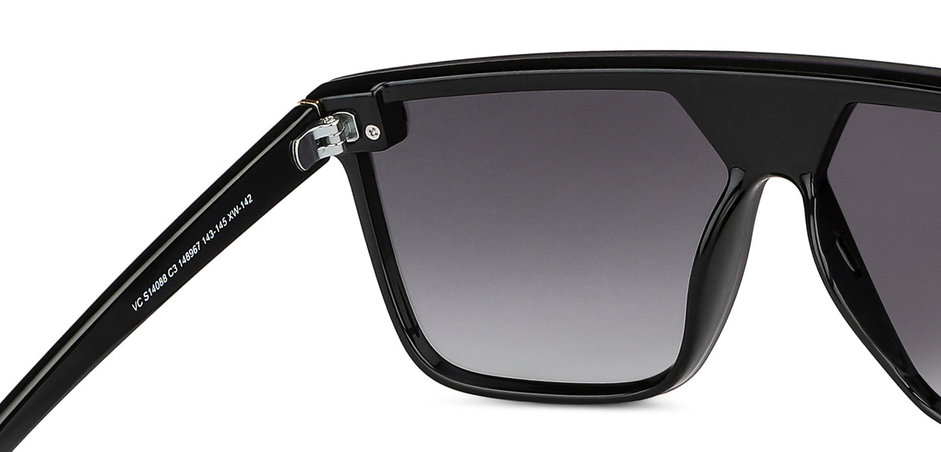 Black Wayfarer Full Rim Unisex Sunglasses by Vincent Chase-148967