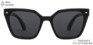 Black Wayfarer Full Rim Unisex Sunglasses by Vincent Chase Polarized-148978