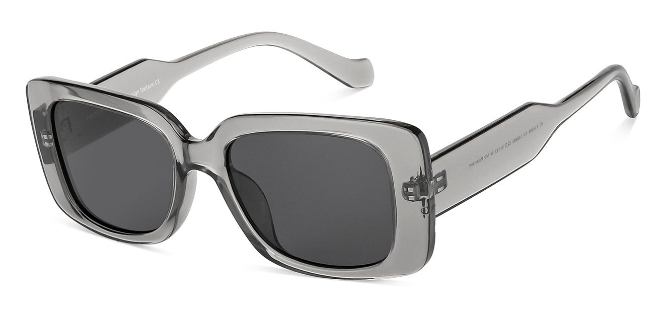Grey Wayfarer Full Rim Unisex Sunglasses by Vincent Chase Polarized-148990