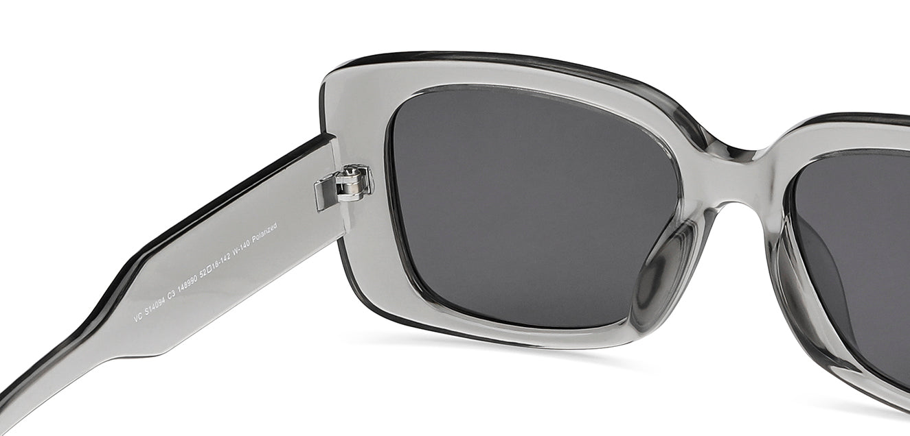Grey Wayfarer Full Rim Unisex Sunglasses by Vincent Chase Polarized-148990