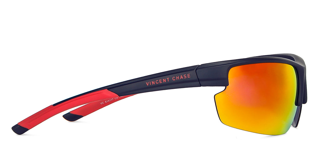 Blue Sports Half Rim Unisex Sunglasses by Vincent Chase Polarized-149111