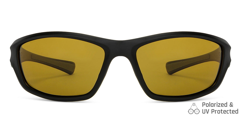 Black Sports Full Rim Unisex Sunglasses by Vincent Chase Polarized-149114