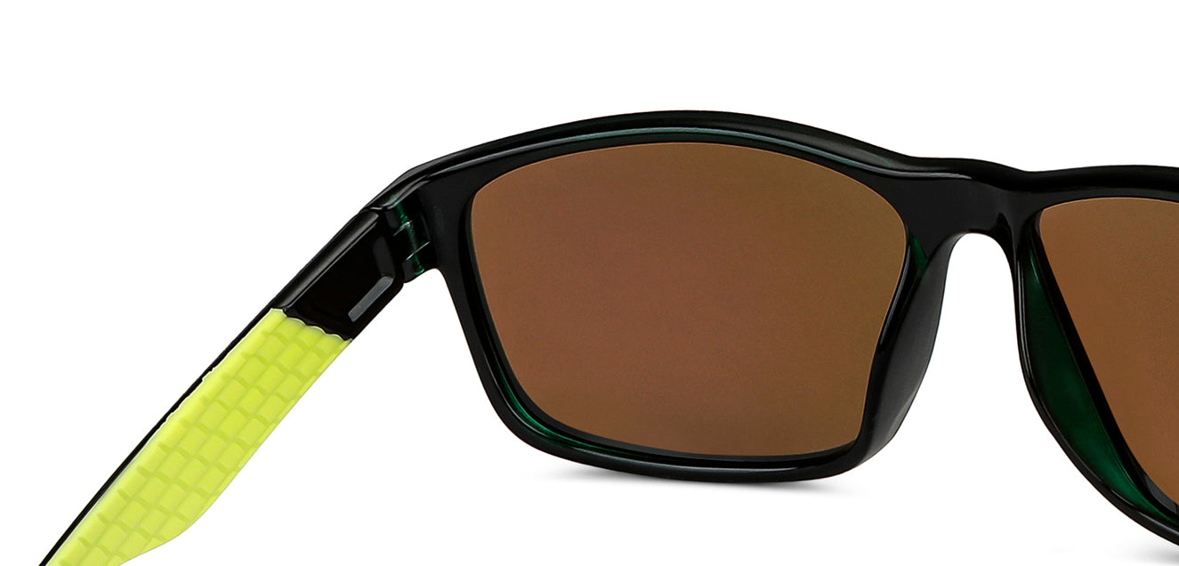 Black Sports Full Rim Unisex Sunglasses by Vincent Chase Polarized-149124