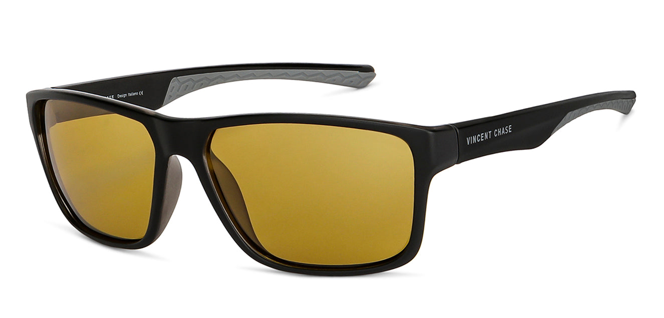Black Sports Full Rim Unisex Sunglasses by Vincent Chase Polarized-149127
