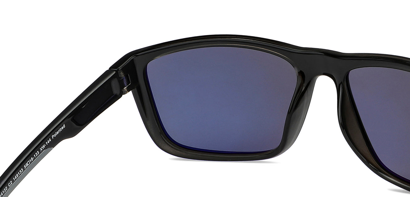 Black Sports Full Rim Unisex Sunglasses by Vincent Chase Polarized-149133
