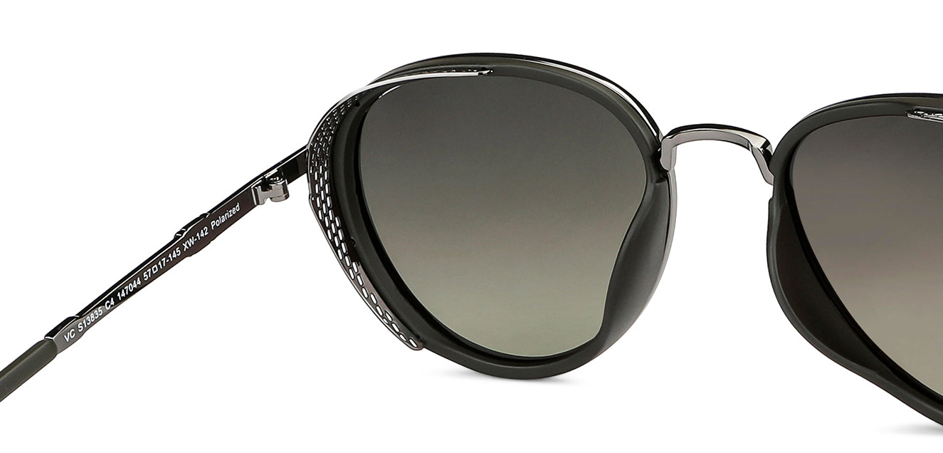 Grey Aviator Full Rim Unisex Sunglasses by Vincent Chase Polarized-147044