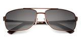 Brown Rectangle Full Rim Extra Wide Unisex Sunglasses by Vincent Chase Polarized-124399