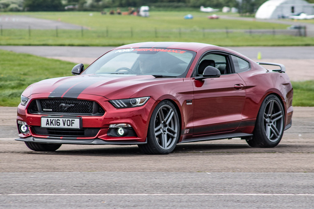 Ford UK Supercharged demo GT Mustang on Velgen Split 5 20 inch wheels with Michelin Tyres