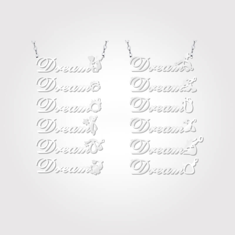 12 Constellation Name Necklace Gold Plated - customgiftsmall