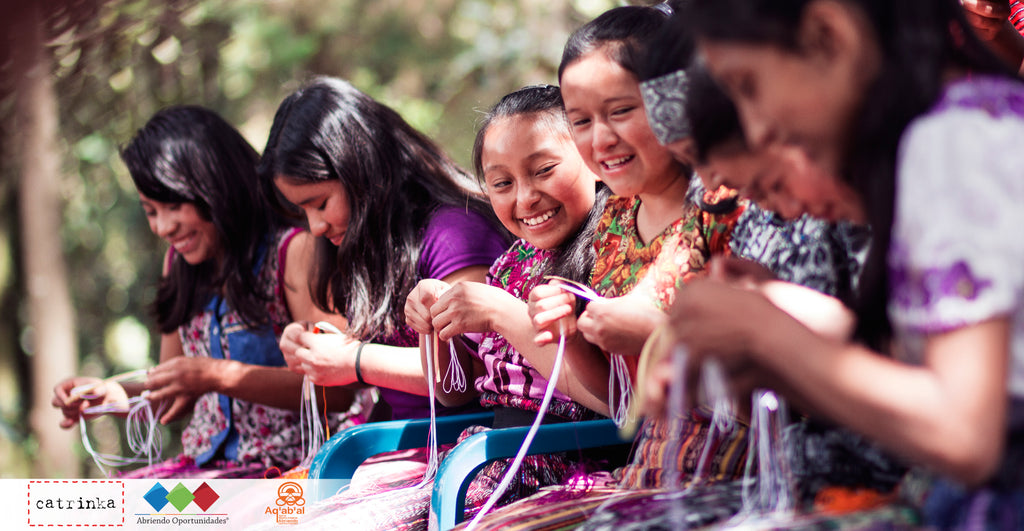 Catrinka girls project girls making bracelets in Guatemala
