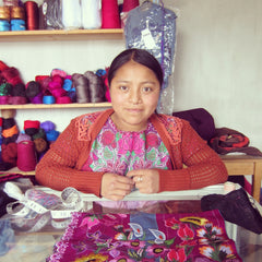 Ceci in Chiapas at her mother's notions store