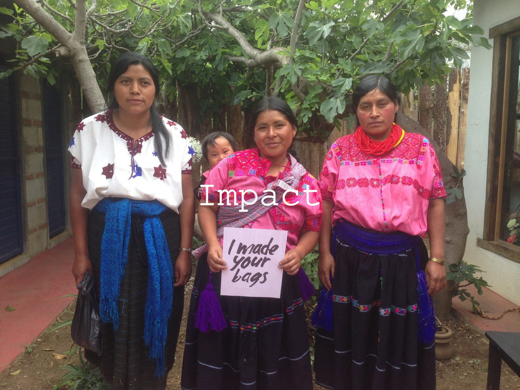 three women artisans from Catrinka in Chiapas