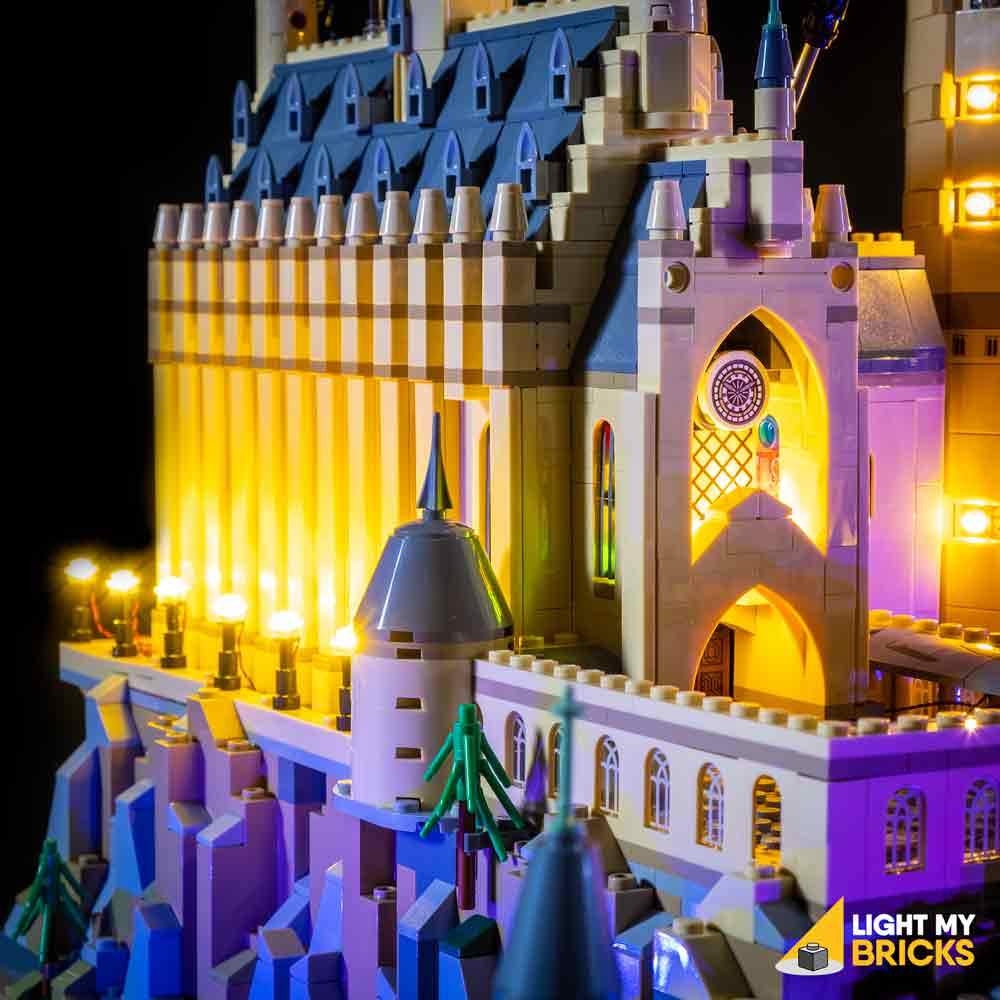 hogwarts castle lego lights