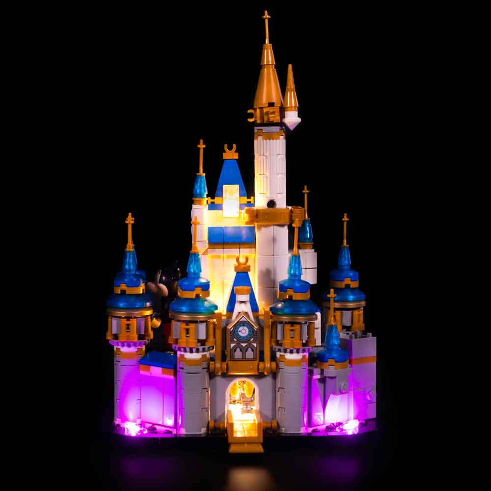 lego cinderella castle lights