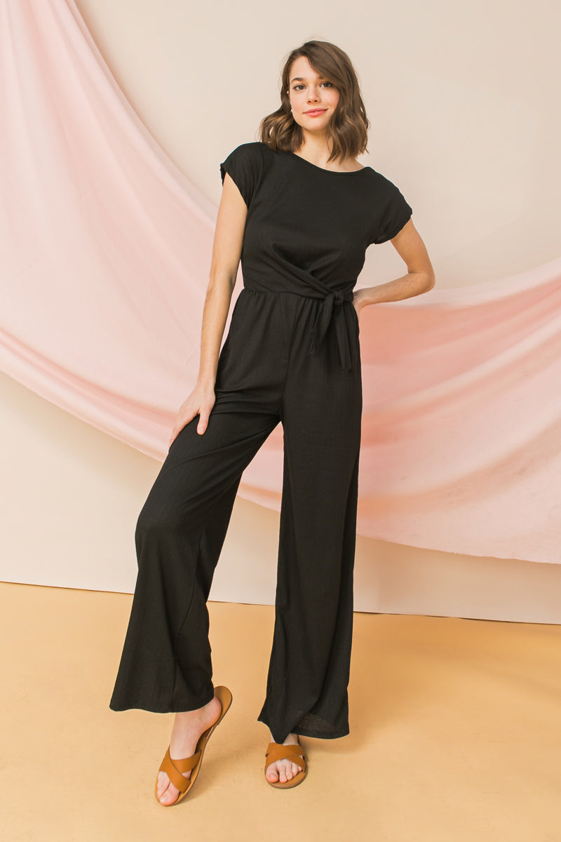 WIDE LEG KNIT JUMPSUIT l FLYING TOMATO Flying Tomato