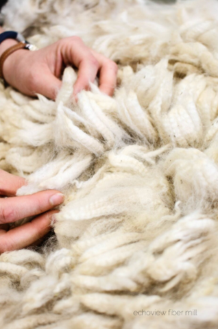 A closeup of wool