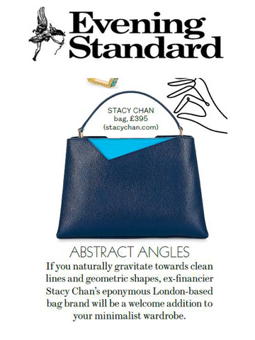 Evening Standard Midi Navy Tote Bag Designer Stacy Chan