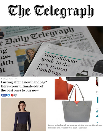 Telegraph Fashion Grey Leather Tote Bag