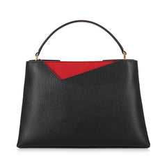 Black Midi Leather Work Bag Designer Stacy Chan