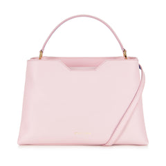 Stacy Chan Italian Leather Midi Tote Handbag in Pink