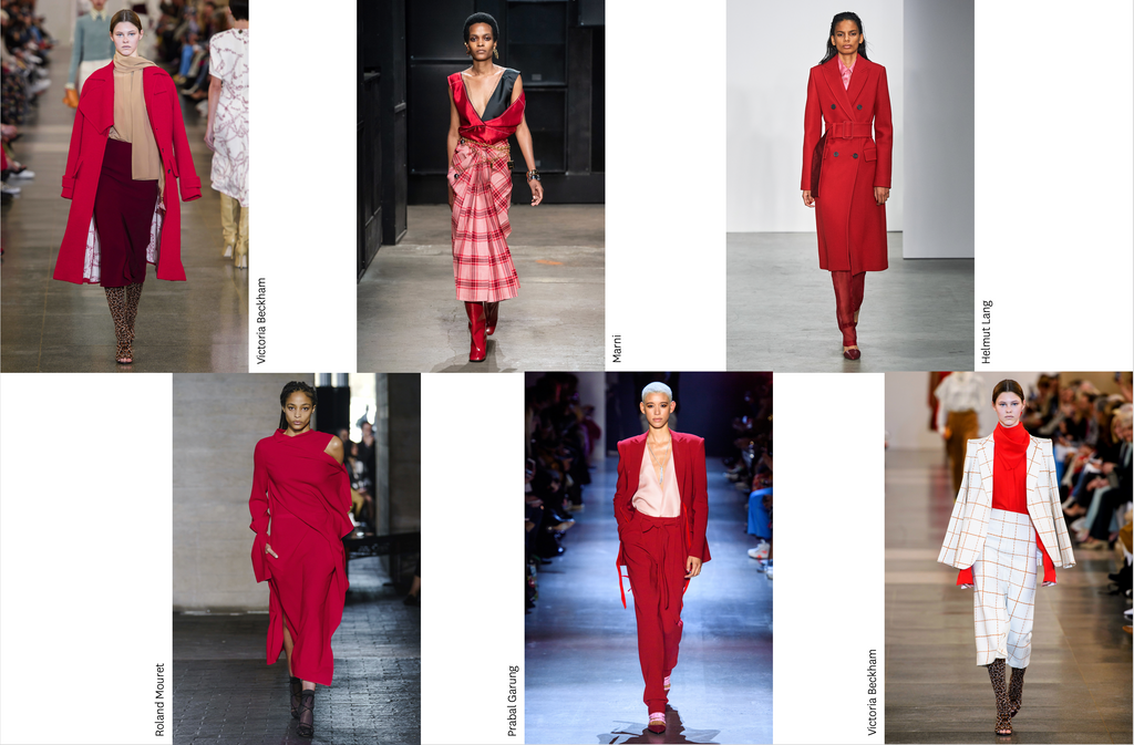 Fashion Week AW 2019 Designer Red Colour Trend