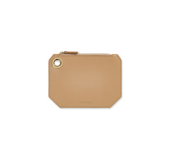 Small Beige Nude Leather Pouch - Designer Stacy Chan
