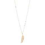 9kt Gold Feather Pendant