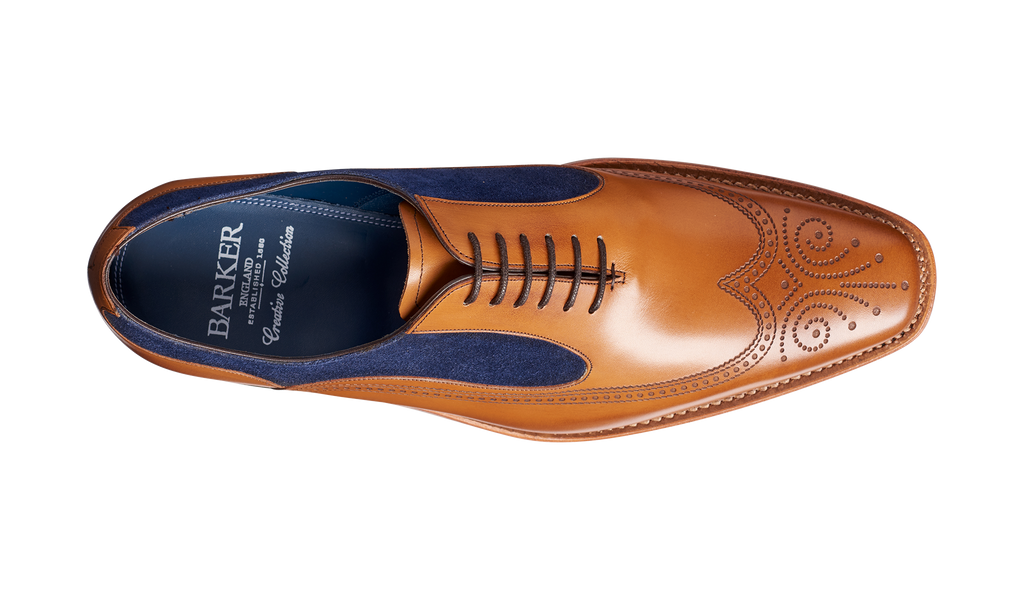 Harding – Cedar Calf / Blue Suede 