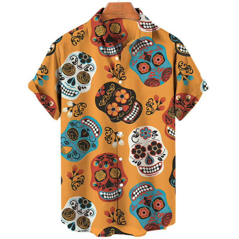 Camisa de con estampado de calaveras de azúcar – GTHIC