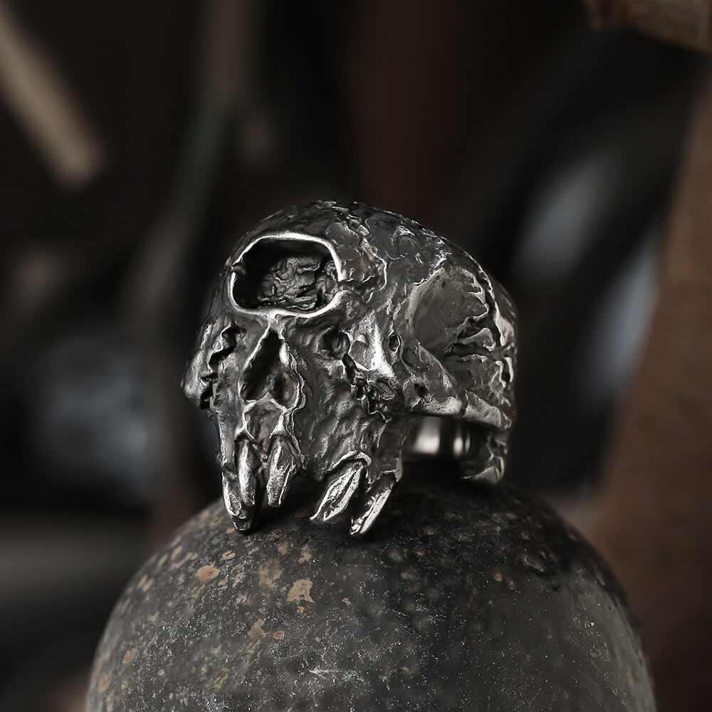 Greek Mythology Cyclops Skull Stainless Steel Ring