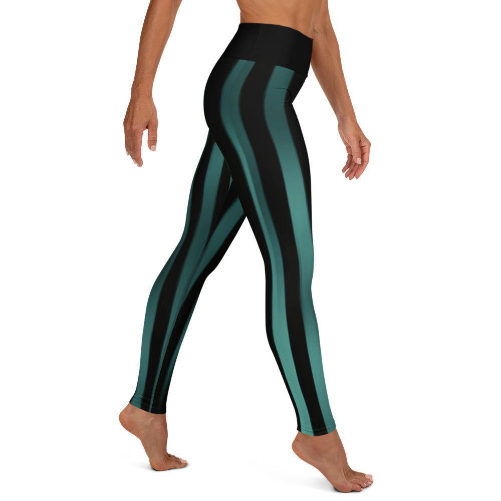 vertical striped yoga pants