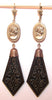 Jazz Age Jet Black Earrings with Cameo Elements