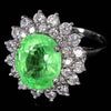 Emerald + White Sapphire Cocktail Ring-4.5 Carats