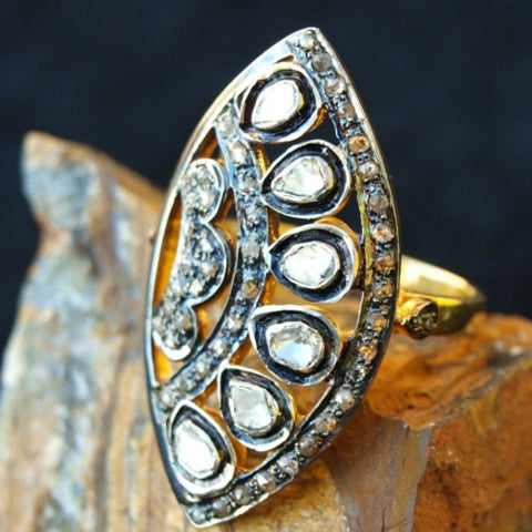 Diamond and Gold Ring - Size 8.5