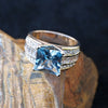 Glamorous Aquamarine ring. Size 7.5