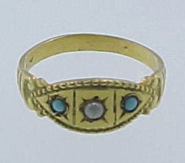 Victorian Gold Baby Ring - Size .5