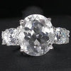 White Quartz + White Sapphire Ring - Size 6.5
