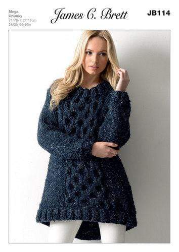 James C. Brett Patterns James C. Brett Rustic Mega Chunky - Tunic (JB114) 5055559600411