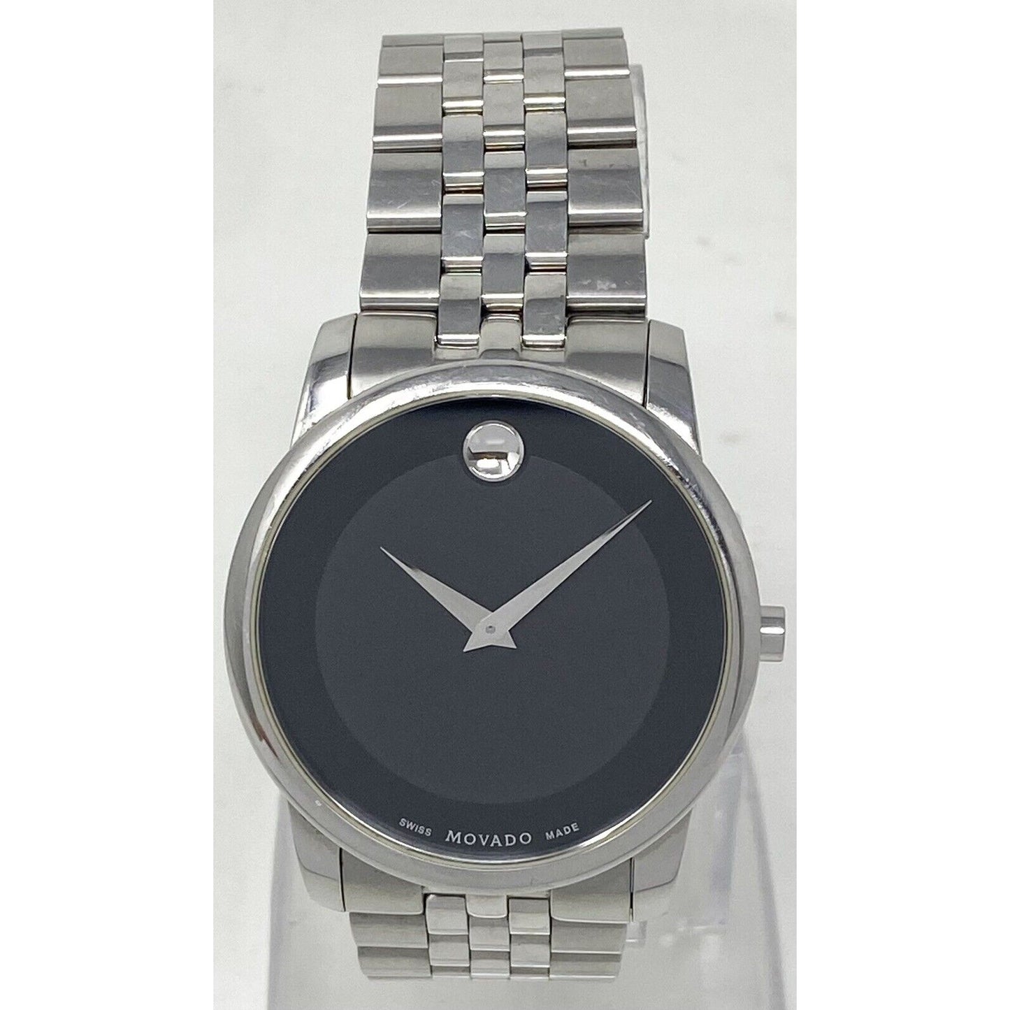 MOVADO 0606504 Black Museum Dial Stainless Steel Men's Watch