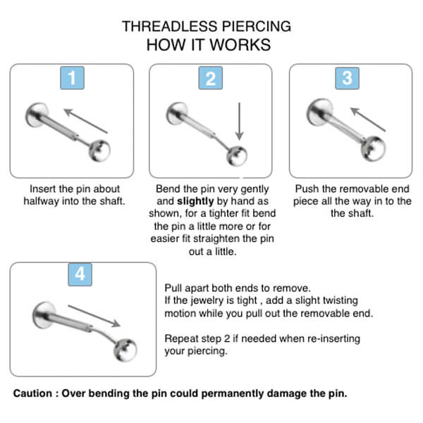 threadless piercings instructions